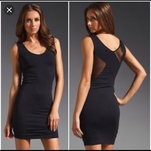 David Lerner black Luna Mesh Tank Dress